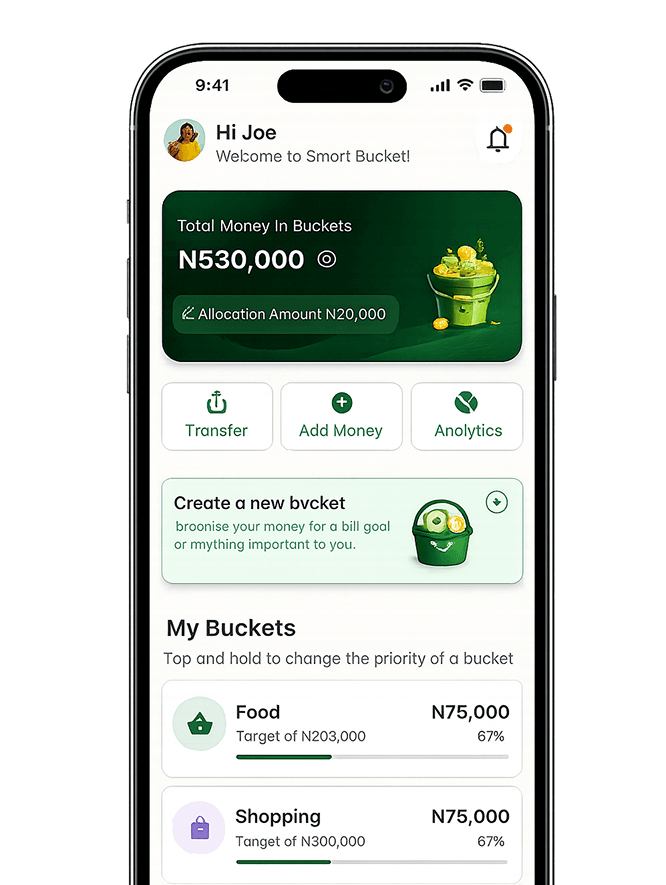 Smart Bucket app screenshot